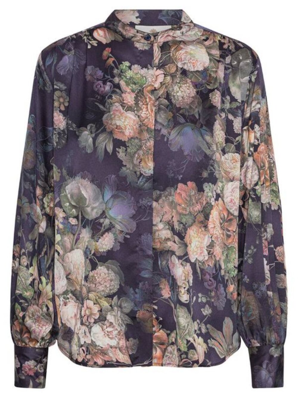 Karmamia Cornelia Shirt Silk Blouse – Indigo Bloom Floral NWT Size Small